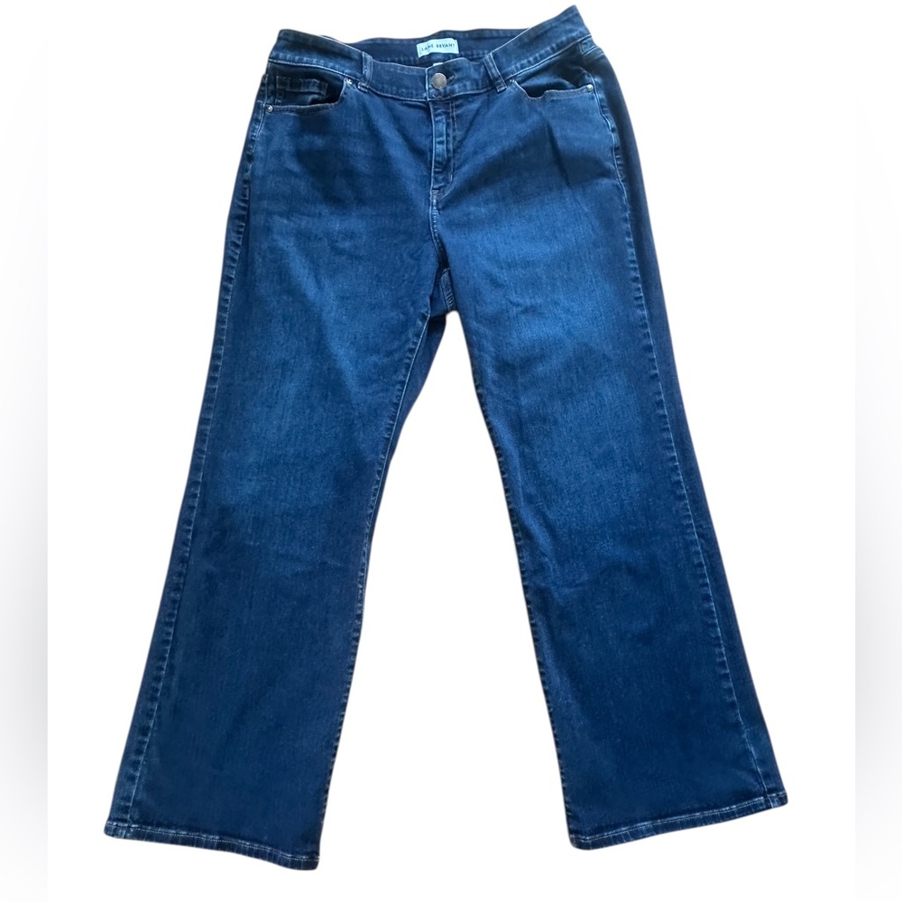 Lane Bryant Medium Blue Denim Jeans with Contrast Stitching
